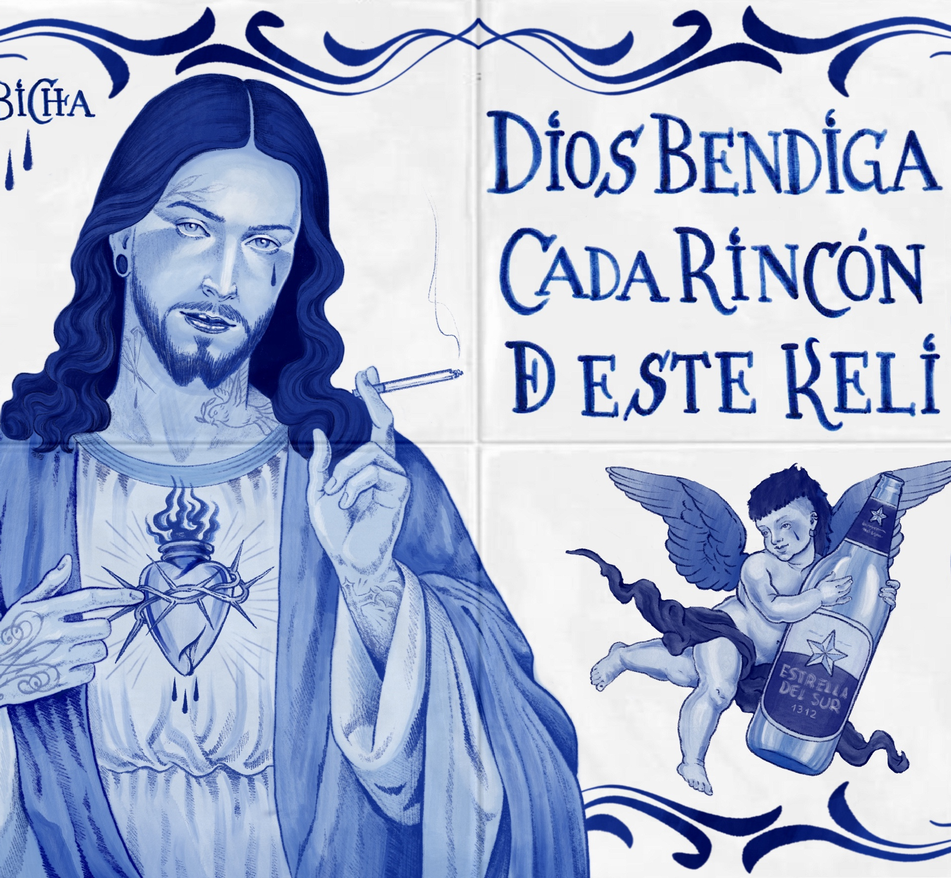 Azulejo "Dios Bendinga"